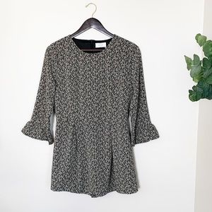 Sage the Label black/cream floral jumpsuit